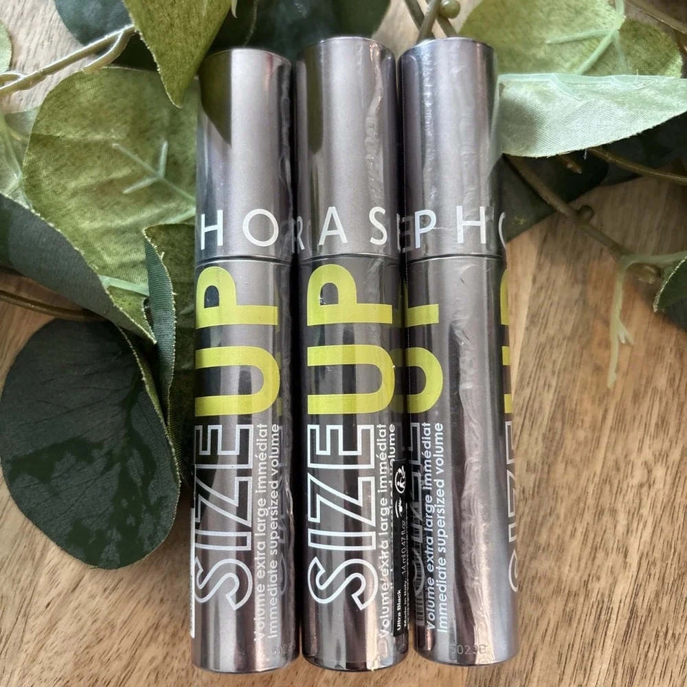 NEW LOT OF 3 Sephora SIZE UP Volumizing Mascara in Black New Full Size